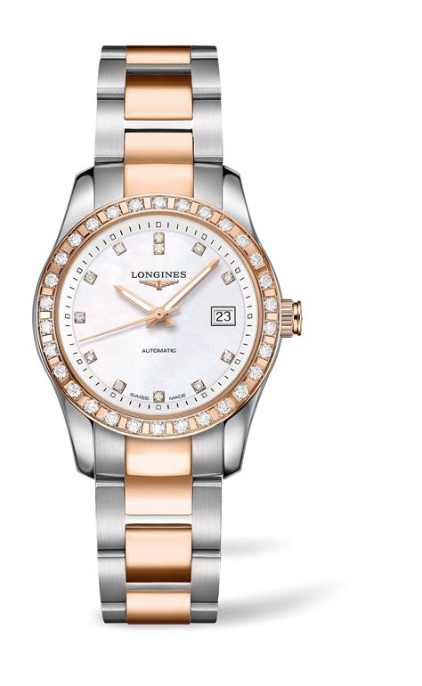 longines women's watch with diamonds